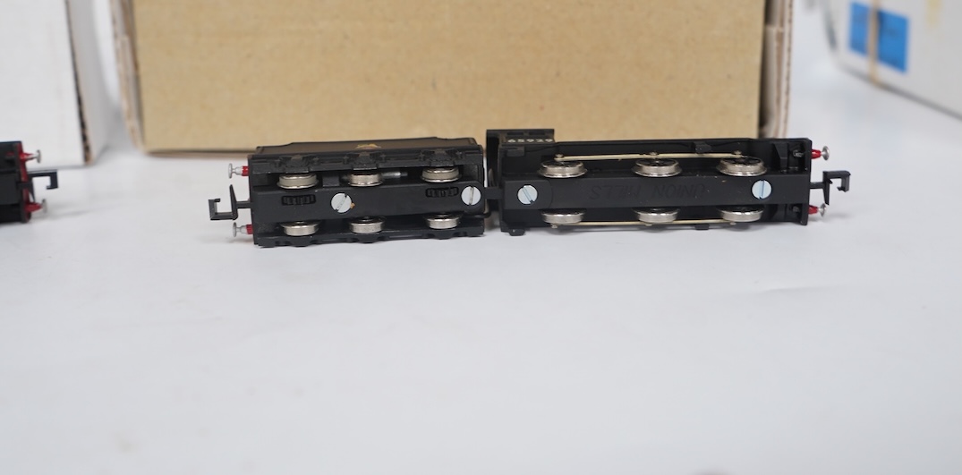 Three boxed Union Mills Models N gauge railway BR locomotives; a Class J38, 65929, a Class J25, 65685, and a Class B12/3, 61546. Condition - good.